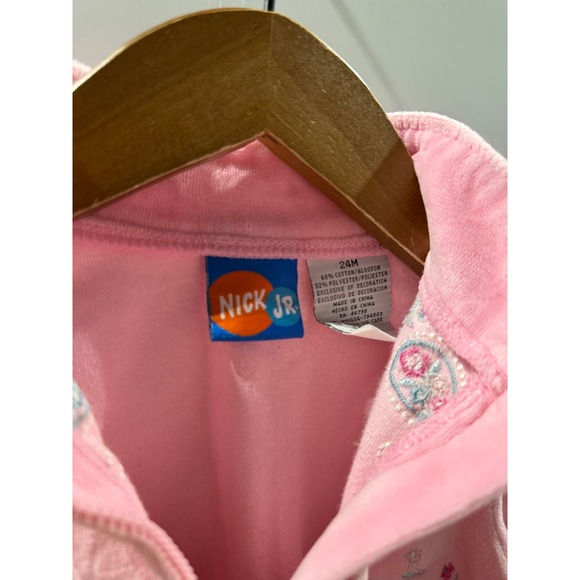 Nick Jr Dora the Explorer Pink Velour Zip Up Jacket Toddler 24M Boots Embroidery - Picture 3 of 4